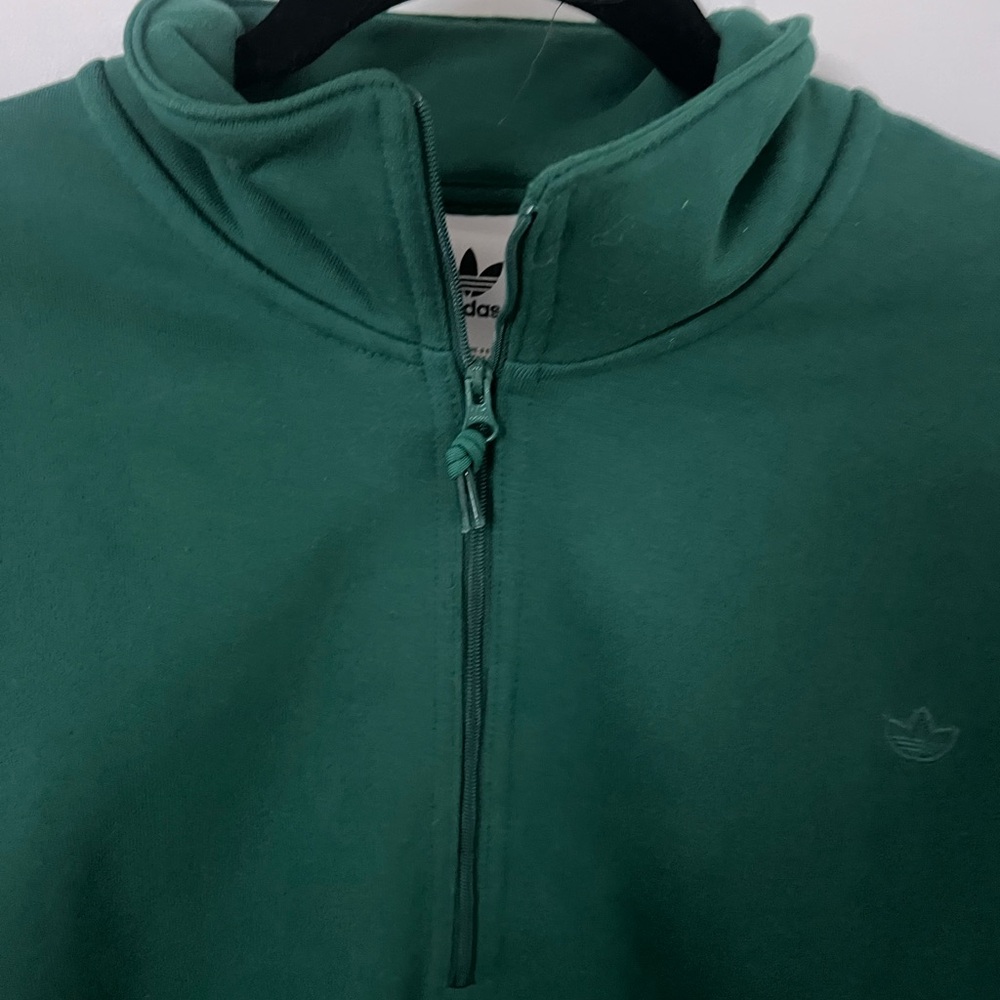 Adidas Original 3/4 Zip Sweatshirt 💚 - Picture 2 of 13